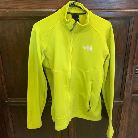 *3/$30* Men’s lime green full zip North Face fleece size M - Picture 1 of 8